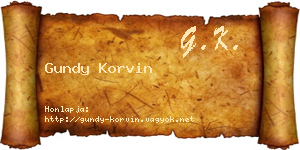 Gundy Korvin névjegykártya